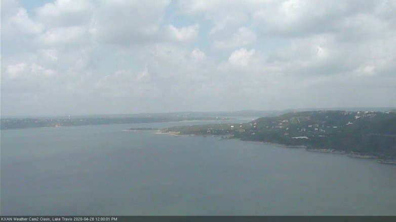 Lake Travis webcam, April 28, 2020 12:00 PM CT