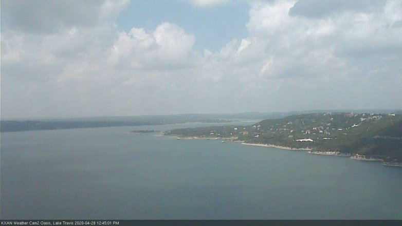 Lake Travis webcam, April 28, 2020 12:45 PM CT