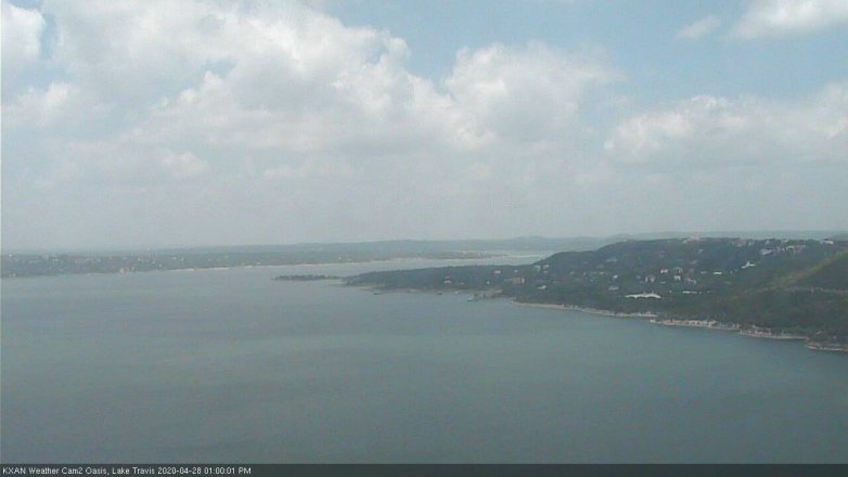 Lake Travis webcam, April 28, 2020 1:00 PM CT