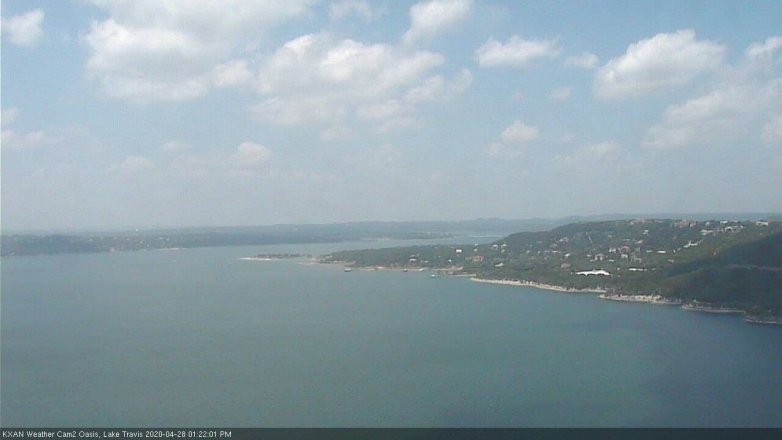 Lake Travis webcam, April 28, 2020 1:25 PM CT