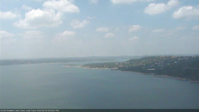 Lake Travis webcam, April 28, 2020 2:00 PM CT