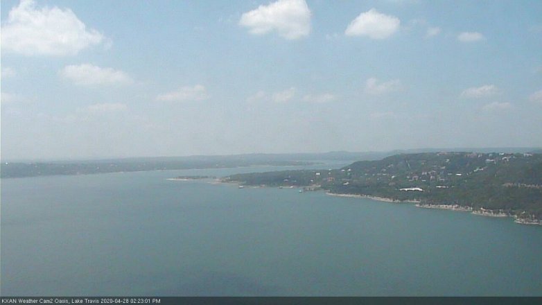 Lake Travis webcam, April 28, 2020 2:25 PM CT
