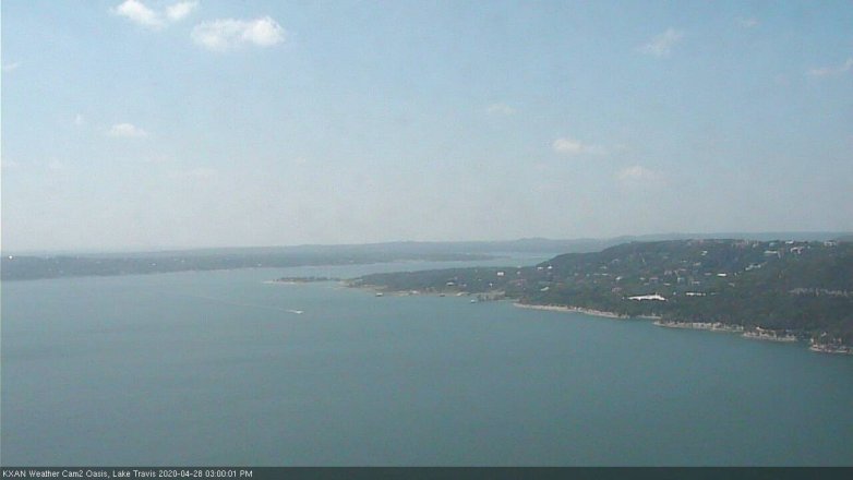 Lake Travis webcam, April 28, 2020 3:00 PM CT
