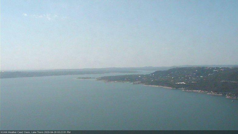 Lake Travis webcam, April 28, 2020 3:25 PM CT
