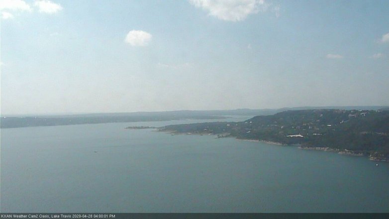 Lake Travis webcam, April 28, 2020 4:00 PM CT