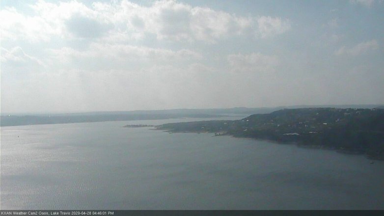 Lake Travis webcam, April 28, 2020 4:45 PM CT