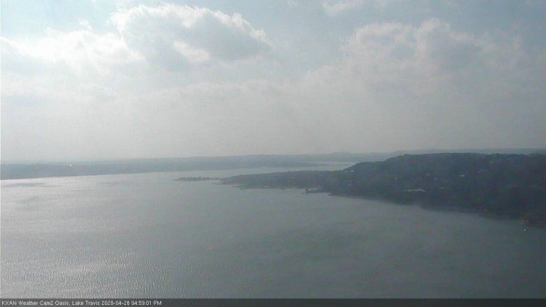 Lake Travis webcam, April 28, 2020 5:00 PM CT