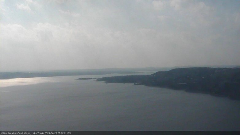 Lake Travis webcam, April 28, 2020 5:25 PM CT