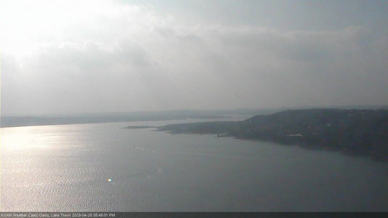Lake Travis webcam, April 28, 2020 5:45 PM CT