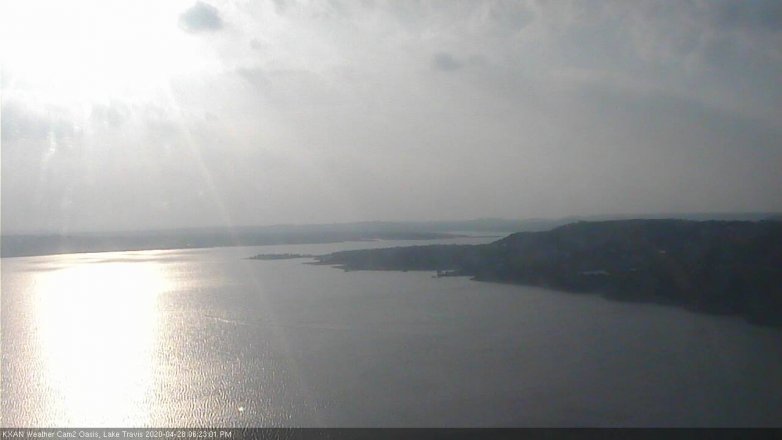 Lake Travis webcam, April 28, 2020 6:25 PM CT