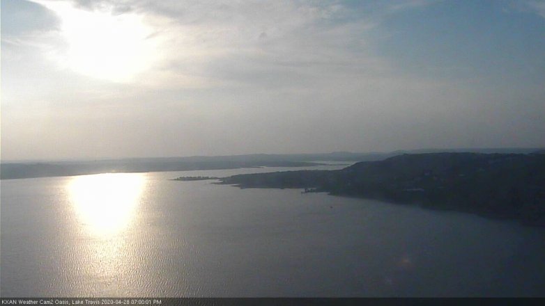Lake Travis webcam, April 28, 2020 7:00 PM CT