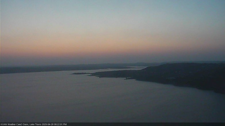 Lake Travis webcam, April 28, 2020 8:25 PM CT