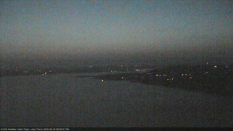 Lake Travis webcam, April 28, 2020 8:45 PM CT