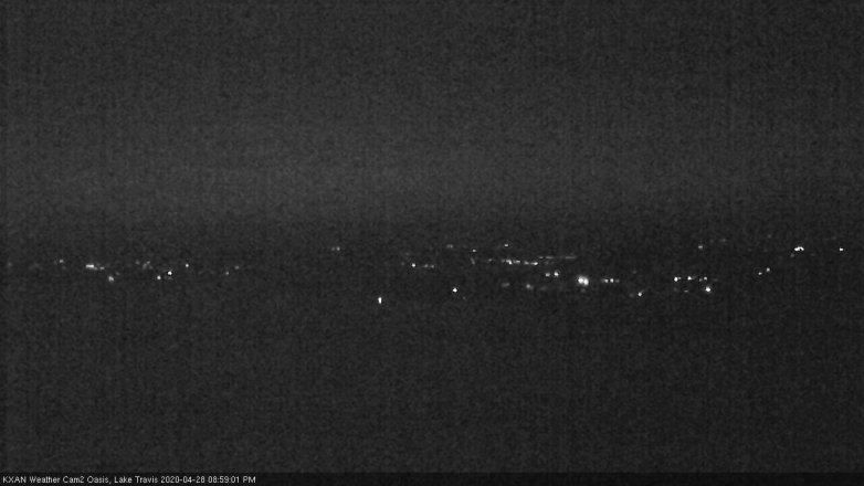 Lake Travis webcam, April 28, 2020 9:00 PM CT