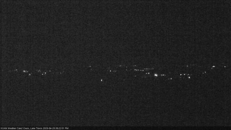 Lake Travis webcam, April 28, 2020 9:25 PM CT