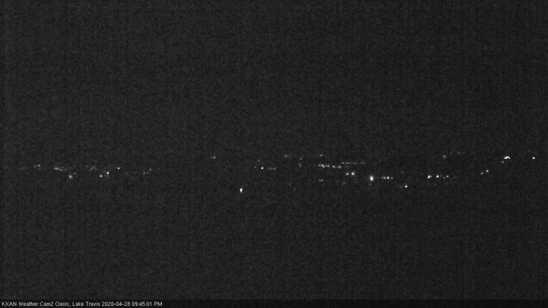 Lake Travis webcam, April 28, 2020 9:45 PM CT
