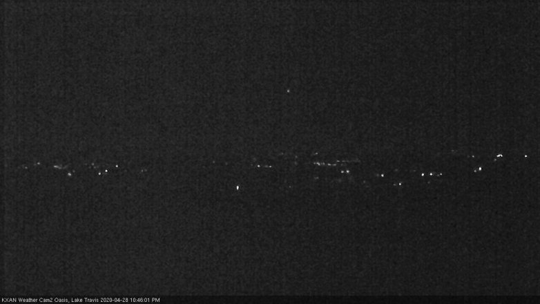 Lake Travis webcam, April 28, 2020 10:45 PM CT