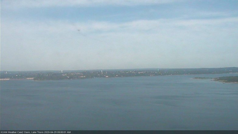 Lake Travis webcam, April 29, 2020 9:00 AM CT