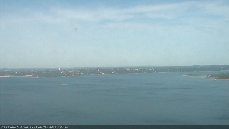 Lake Travis webcam, April 29, 2020 9:25 AM CT
