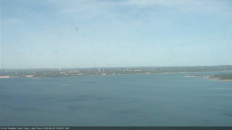 Lake Travis webcam, April 29, 2020 10:00 AM CT