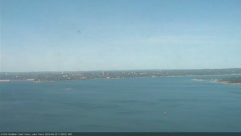 Lake Travis webcam, April 29, 2020 11:00 AM CT