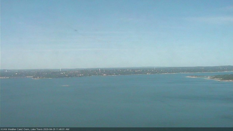 Lake Travis webcam, April 29, 2020 11:45 AM CT