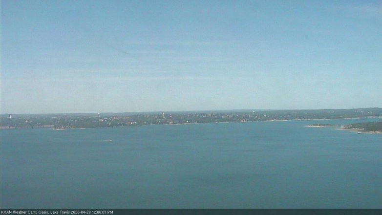Lake Travis webcam, April 29, 2020 12:00 PM CT