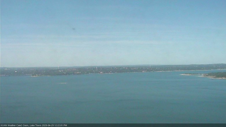 Lake Travis webcam, April 29, 2020 12:25 PM CT