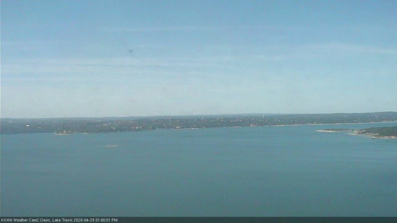 Lake Travis webcam, April 29, 2020 1:00 PM CT