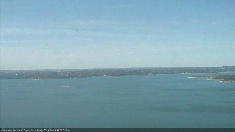 Lake Travis webcam, April 29, 2020 1:25 PM CT