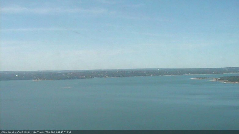 Lake Travis webcam, April 29, 2020 1:45 PM CT