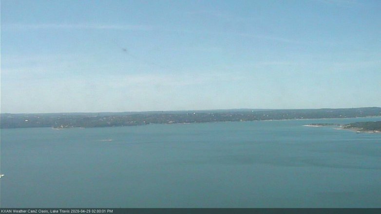 Lake Travis webcam, April 29, 2020 2:00 PM CT