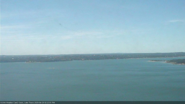 Lake Travis webcam, April 29, 2020 2:25 PM CT