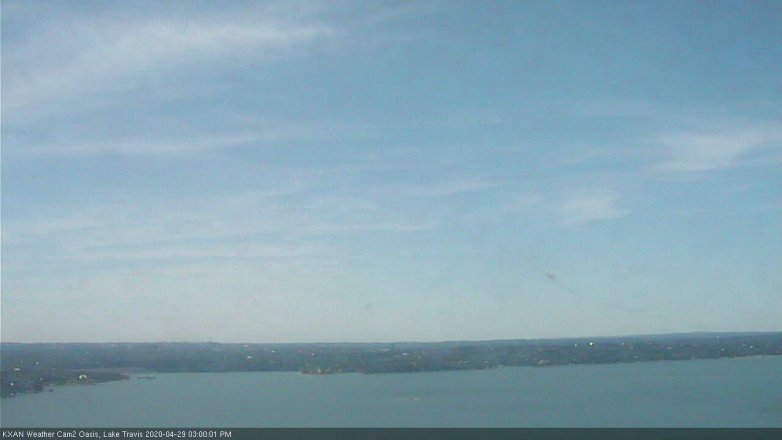 Lake Travis webcam, April 29, 2020 3:00 PM CT