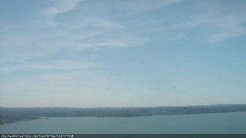 Lake Travis webcam, April 29, 2020 3:25 PM CT