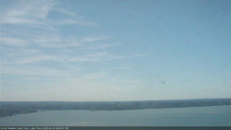 Lake Travis webcam, April 29, 2020 4:00 PM CT