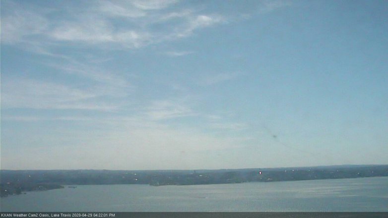 Lake Travis webcam, April 29, 2020 4:25 PM CT