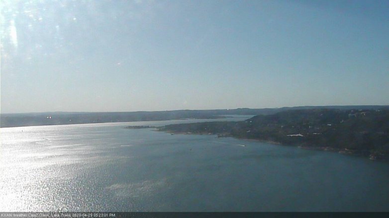 Lake Travis webcam, April 29, 2020 5:25 PM CT