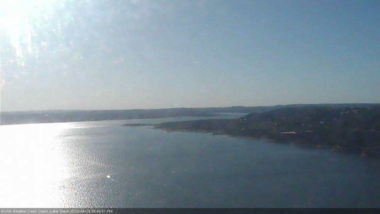 Lake Travis webcam, April 29, 2020 5:45 PM CT