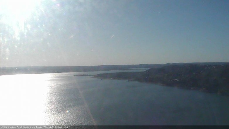Lake Travis webcam, April 29, 2020 6:00 PM CT