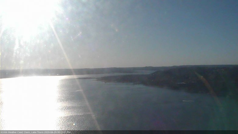 Lake Travis webcam, April 29, 2020 6:25 PM CT