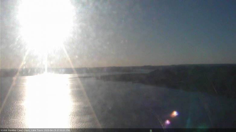 Lake Travis webcam, April 29, 2020 7:00 PM CT