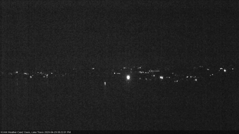 Lake Travis webcam, April 29, 2020 9:25 PM CT