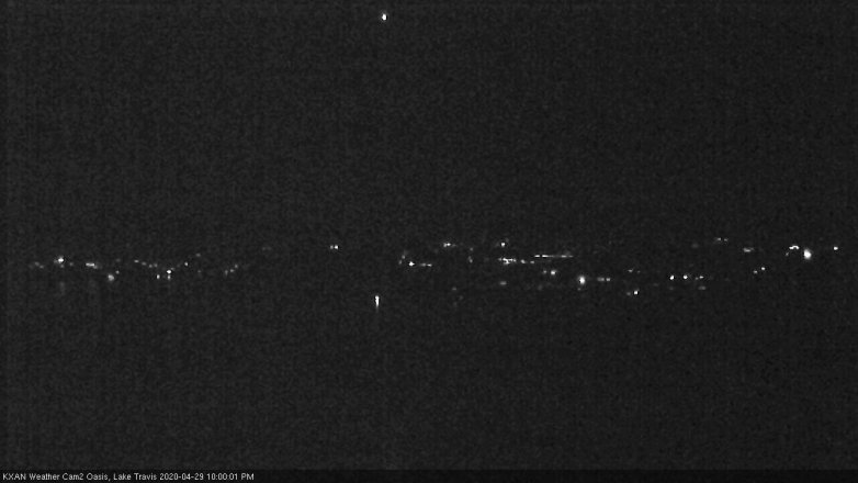 Lake Travis webcam, April 29, 2020 10:00 PM CT