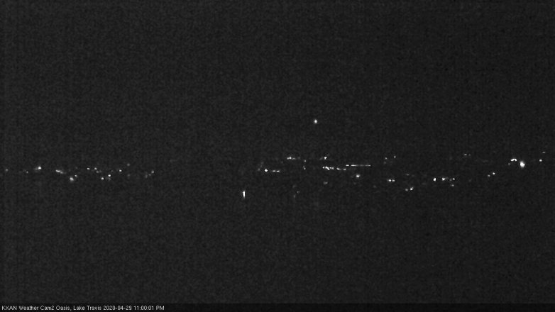 Lake Travis webcam, April 29, 2020 11:00 PM CT