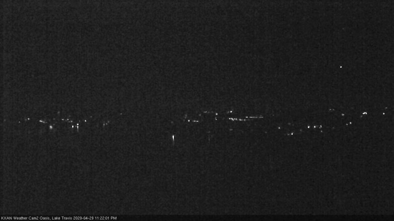 Lake Travis webcam, April 29, 2020 11:25 PM CT