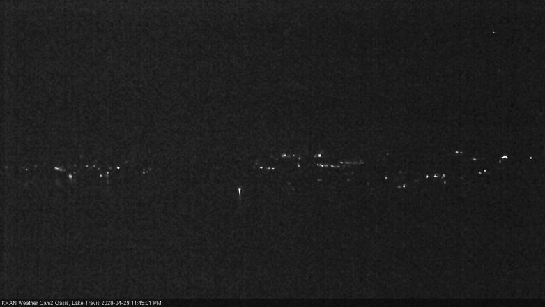 Lake Travis webcam, April 29, 2020 11:45 PM CT