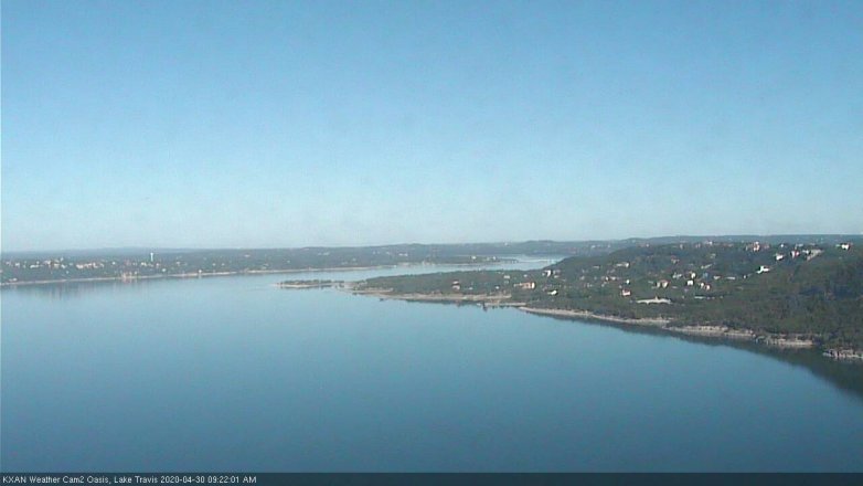 Lake Travis webcam, April 30, 2020 9:25 AM CT
