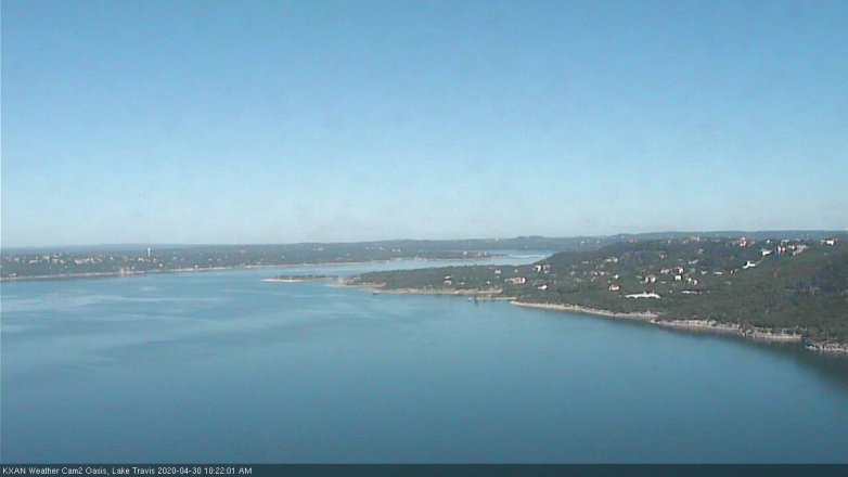 Lake Travis webcam, April 30, 2020 10:25 AM CT