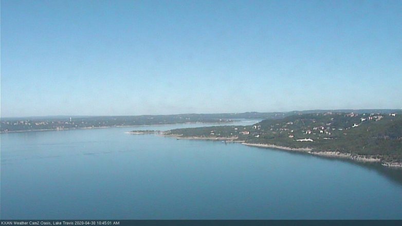Lake Travis webcam, April 30, 2020 10:45 AM CT